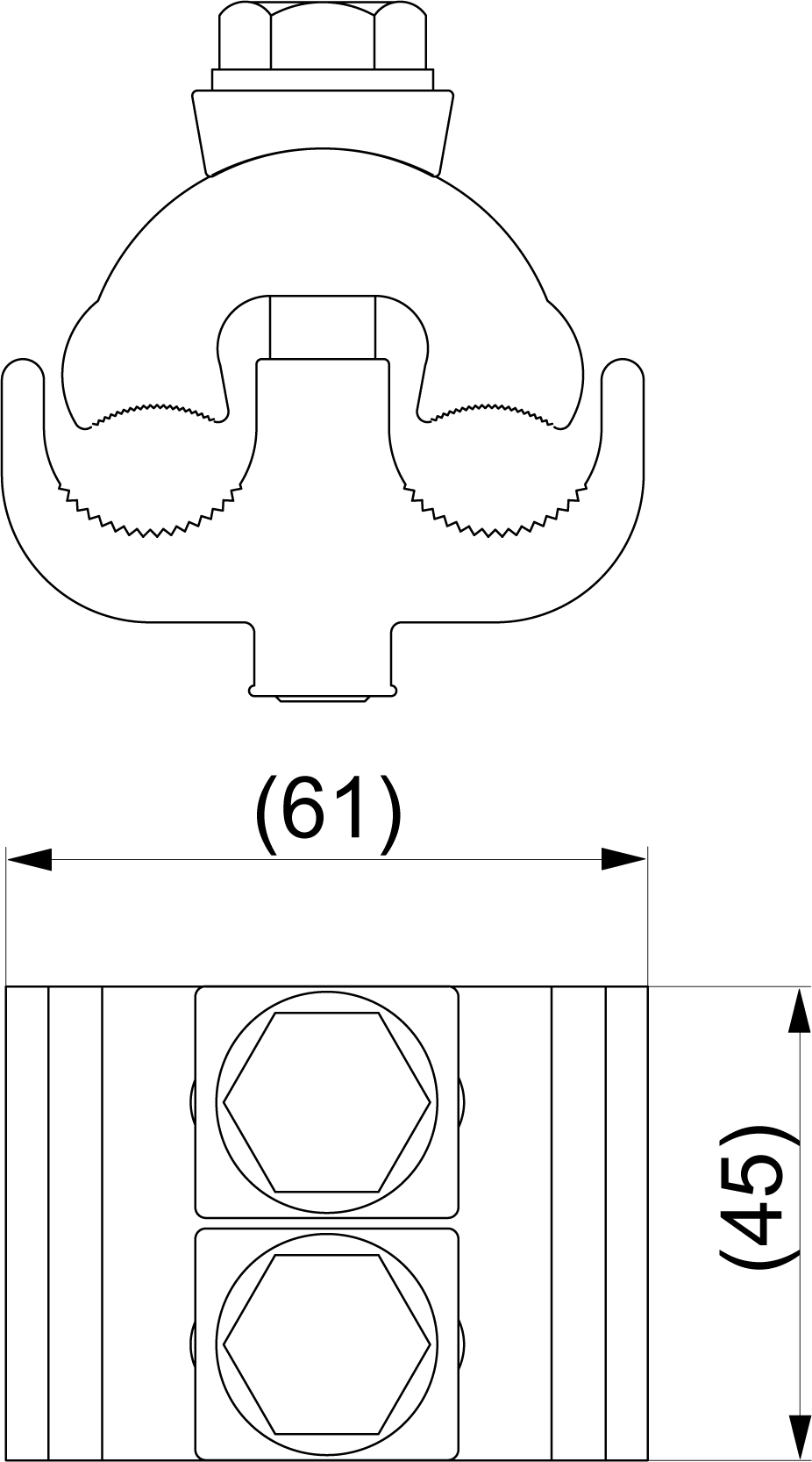 оборудование SL8.21R Зажим плашечный Al 50-240 мм² и Al 50-240 мм² ЭНЕРВИК электротехника