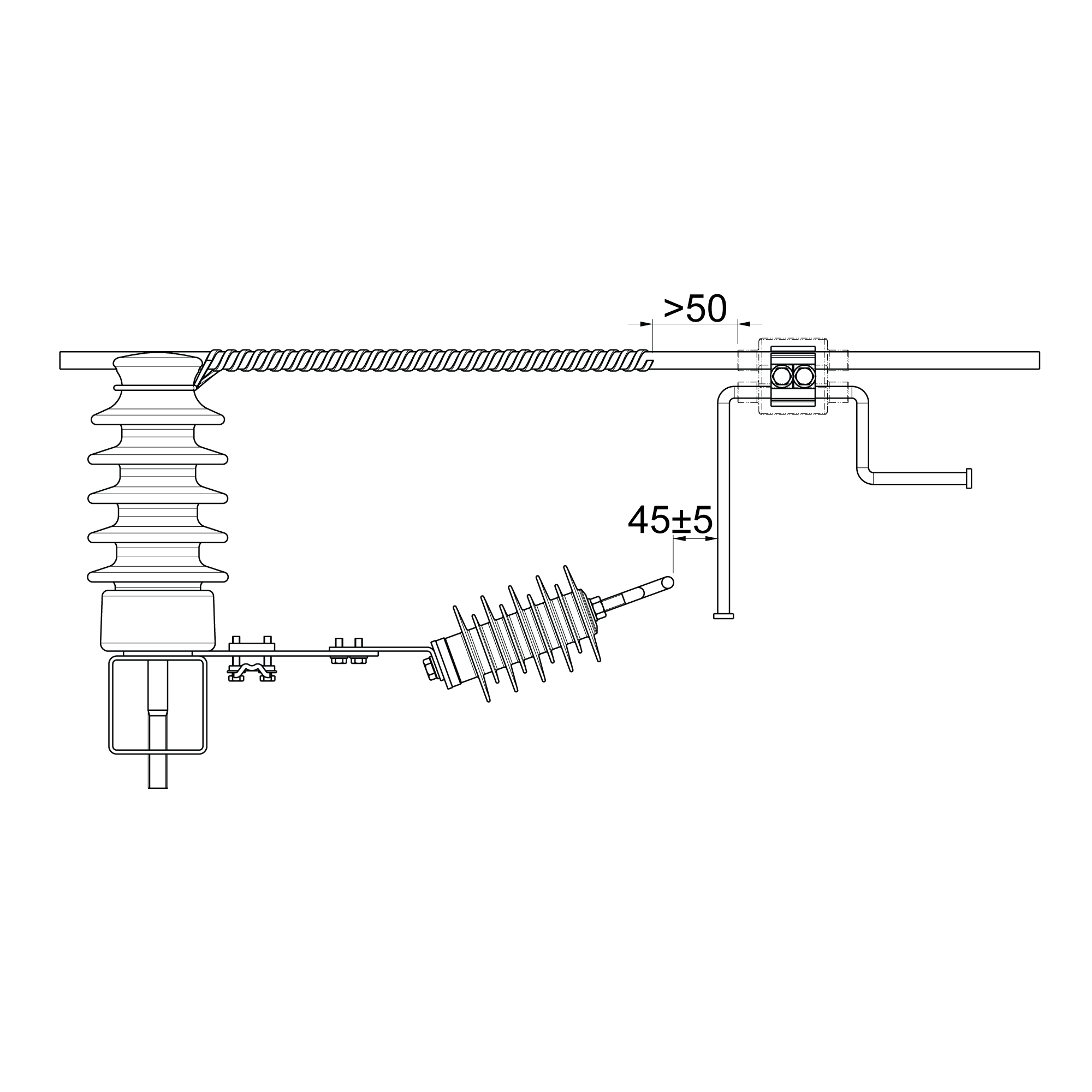 оборудование SDI46.510R ОПН с искровым промежутком Для 10 кВ, на опорный изолятор ЭНЕРВИК электротехника