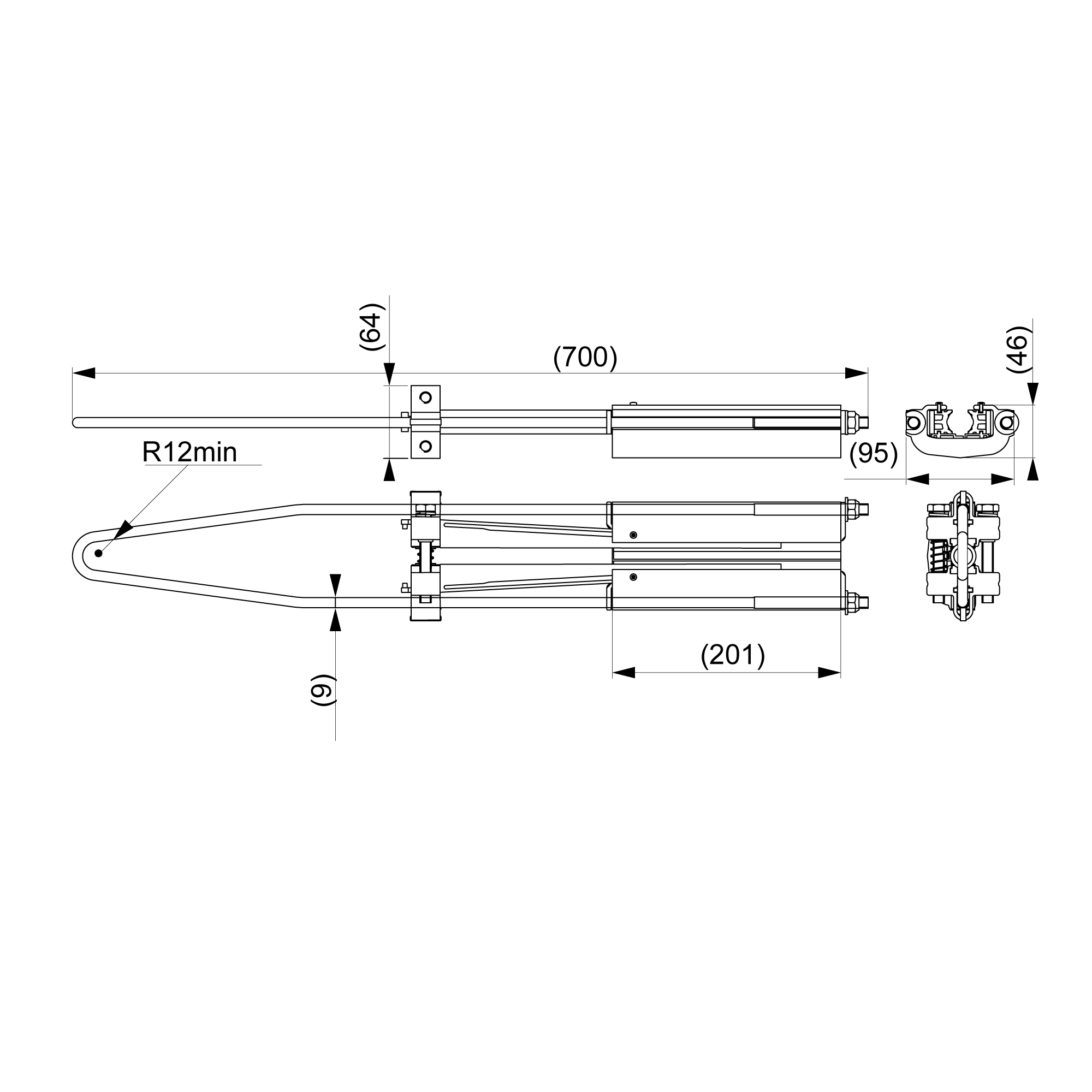 оборудование SO256.3R Зажим анкерный клинового типа для СИП-3 95-150 мм² ЭНЕРВИК электротехника