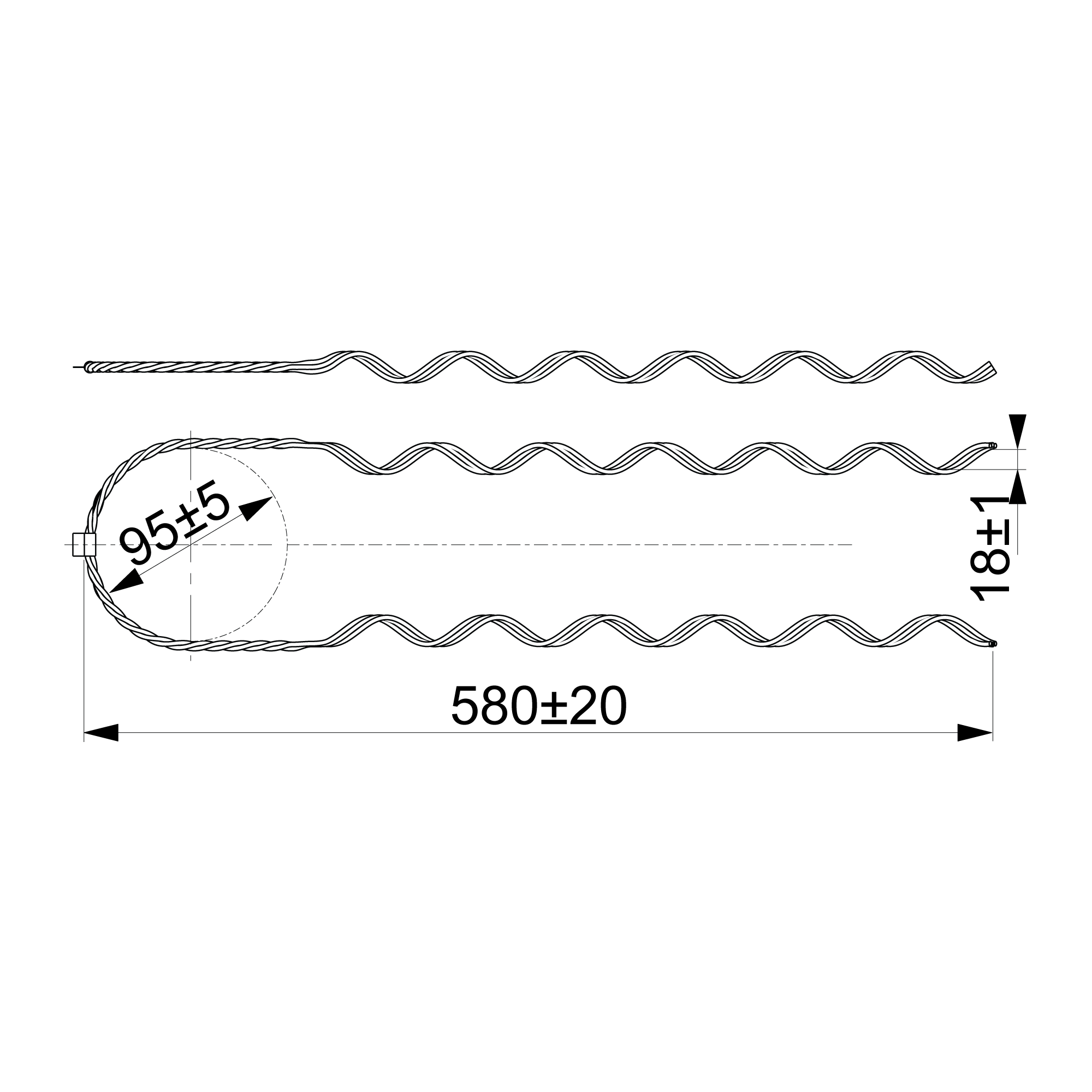 оборудование SO216.157R Вязка спиральная ВЛЗ 150-185 мм², шейка 73-85 мм ЭНЕРВИК электротехника