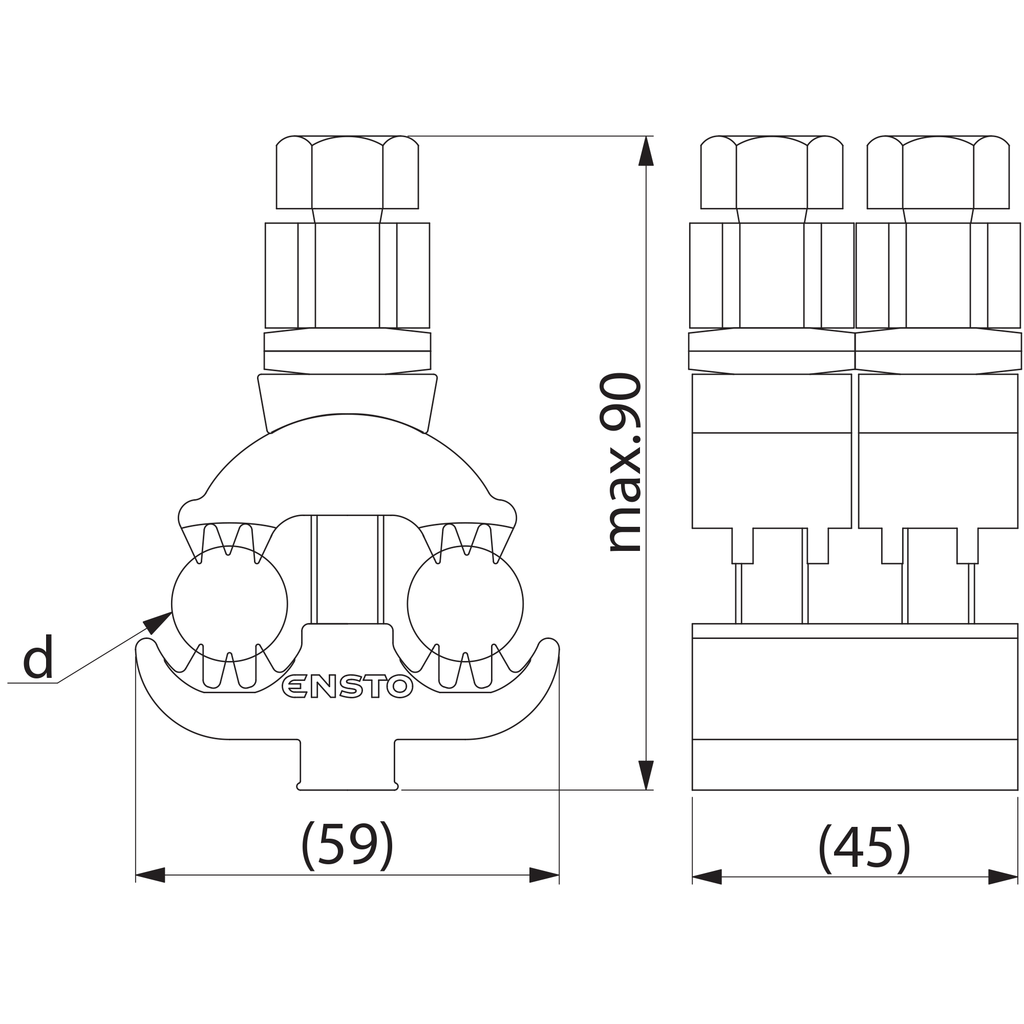 оборудование SLW25.22R Зажим прокалывающий 35-157 / 35-157 мм², срывные головки ЭНЕРВИК электротехника