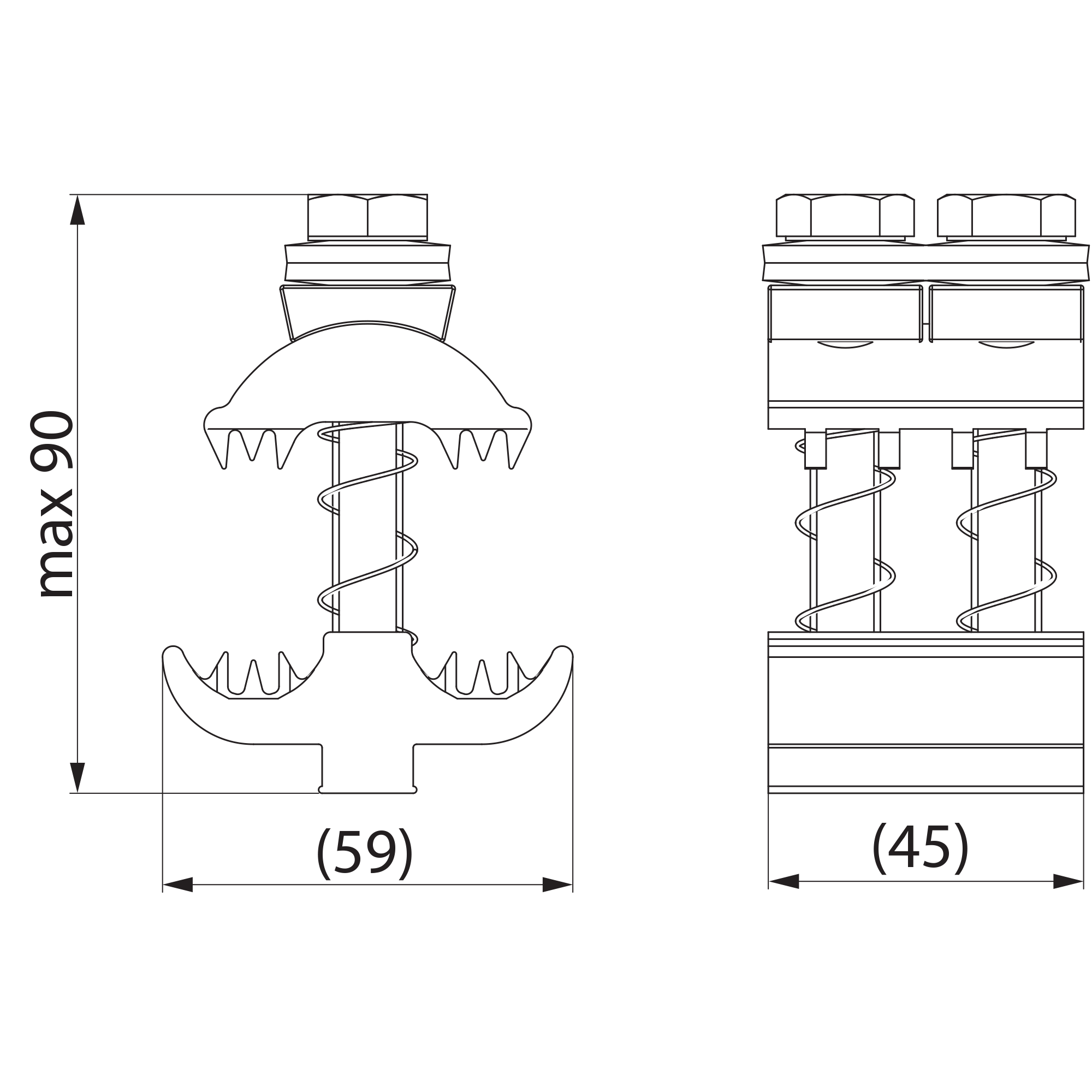 оборудование SLW25.2R Зажим прокалывающий 35-157 / 35-157 мм² ЭНЕРВИК электротехника