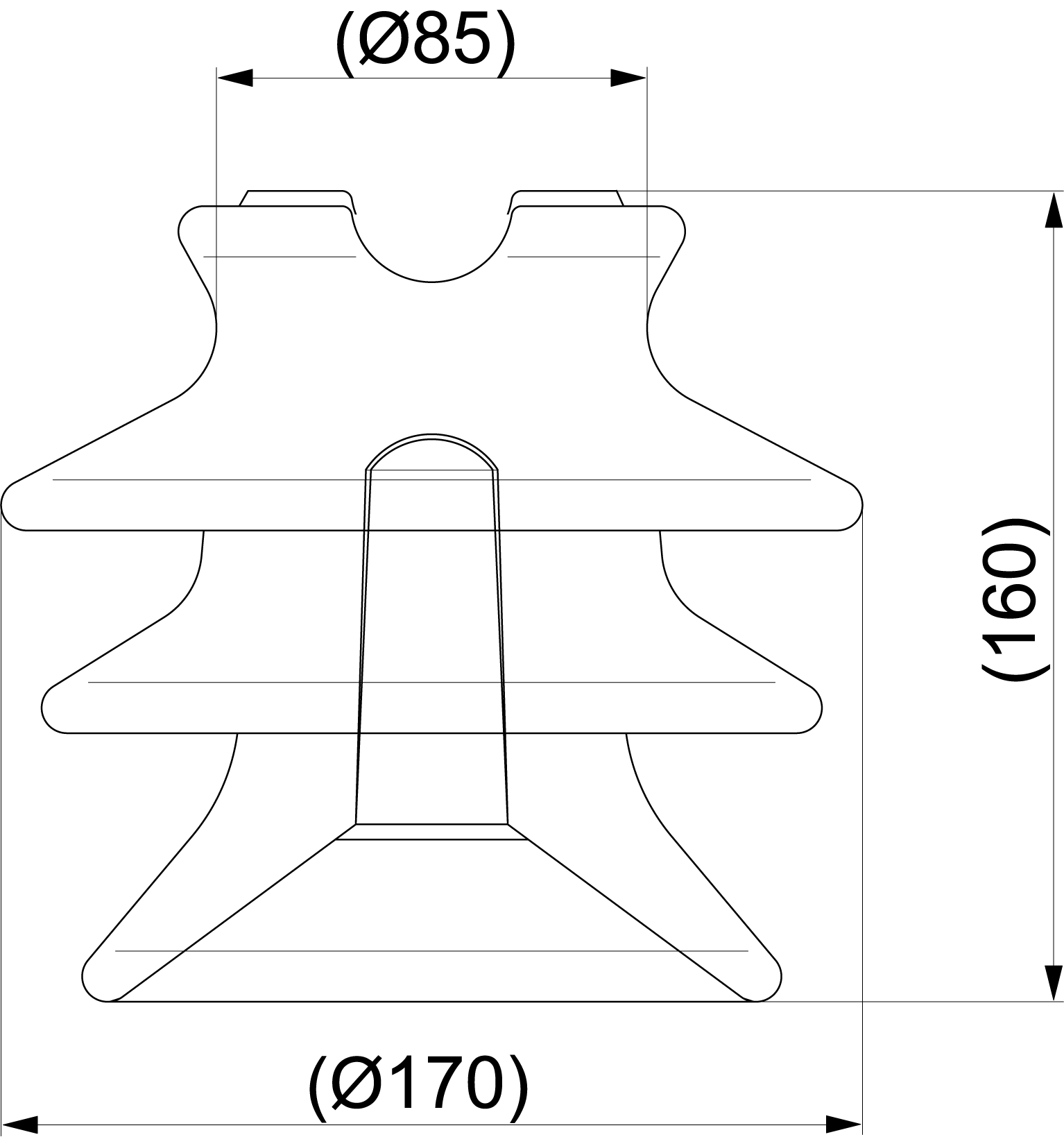 оборудование SDI30R Изолятор штыревой фарфоровый 24 кВ (SH24 SFS5004) ЭНЕРВИК электротехника