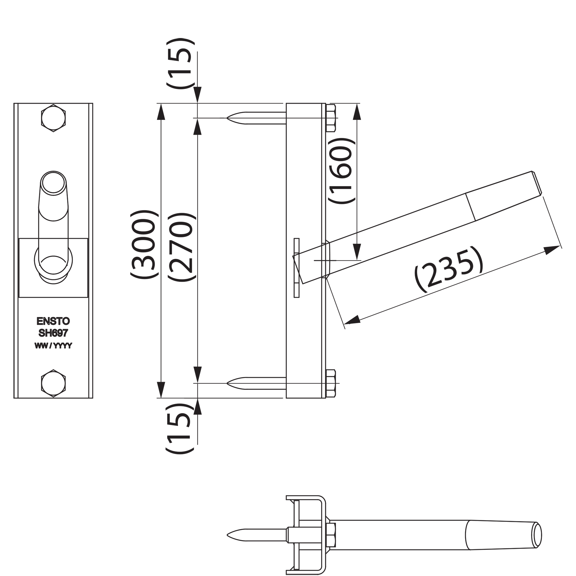 оборудование SH697R Крепление изолятора SDI30 / SDI37 ЭНЕРВИК электротехника