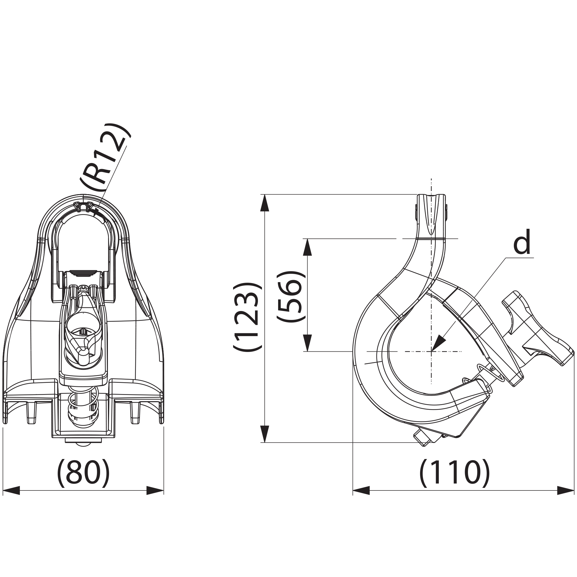 оборудование SO270R Зажим поддерживающий 4x16 мм², 2-4x(25-120) мм² ЭНЕРВИК электротехника