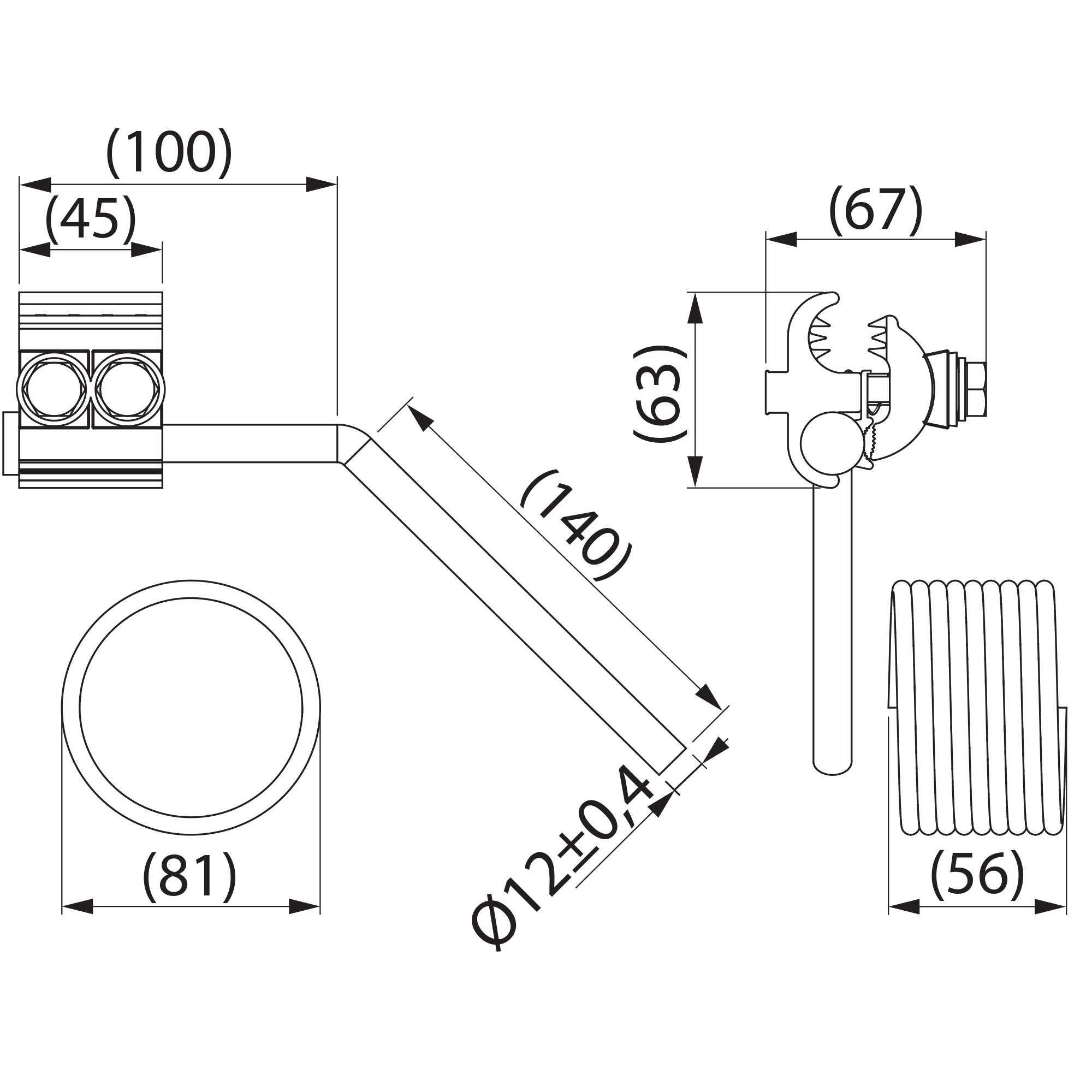 оборудование SEW20.2R Устройство защиты от дуги с прямым рогом и шунтом, Al 35-150 мм² ЭНЕРВИК электротехника