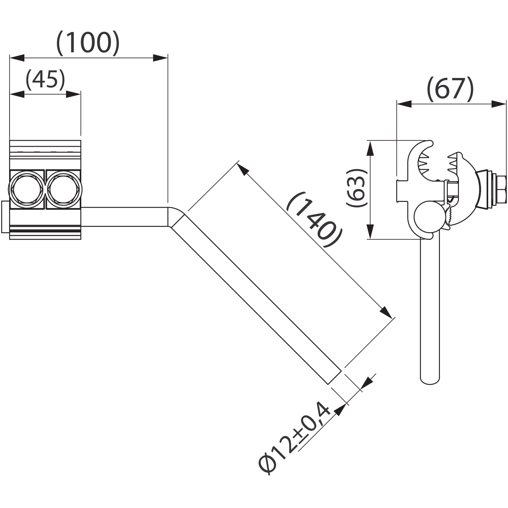 оборудование SEW20.1R Устройство защиты от дуги с прямым рогом, Al 35-150 мм² ЭНЕРВИК электротехника